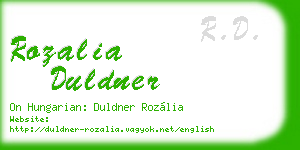 rozalia duldner business card